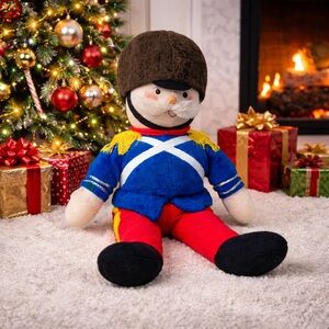 Animal‎ Fair Toy Soldier Christmas Plush Doll Vintage Collectible Stuffed Animal
